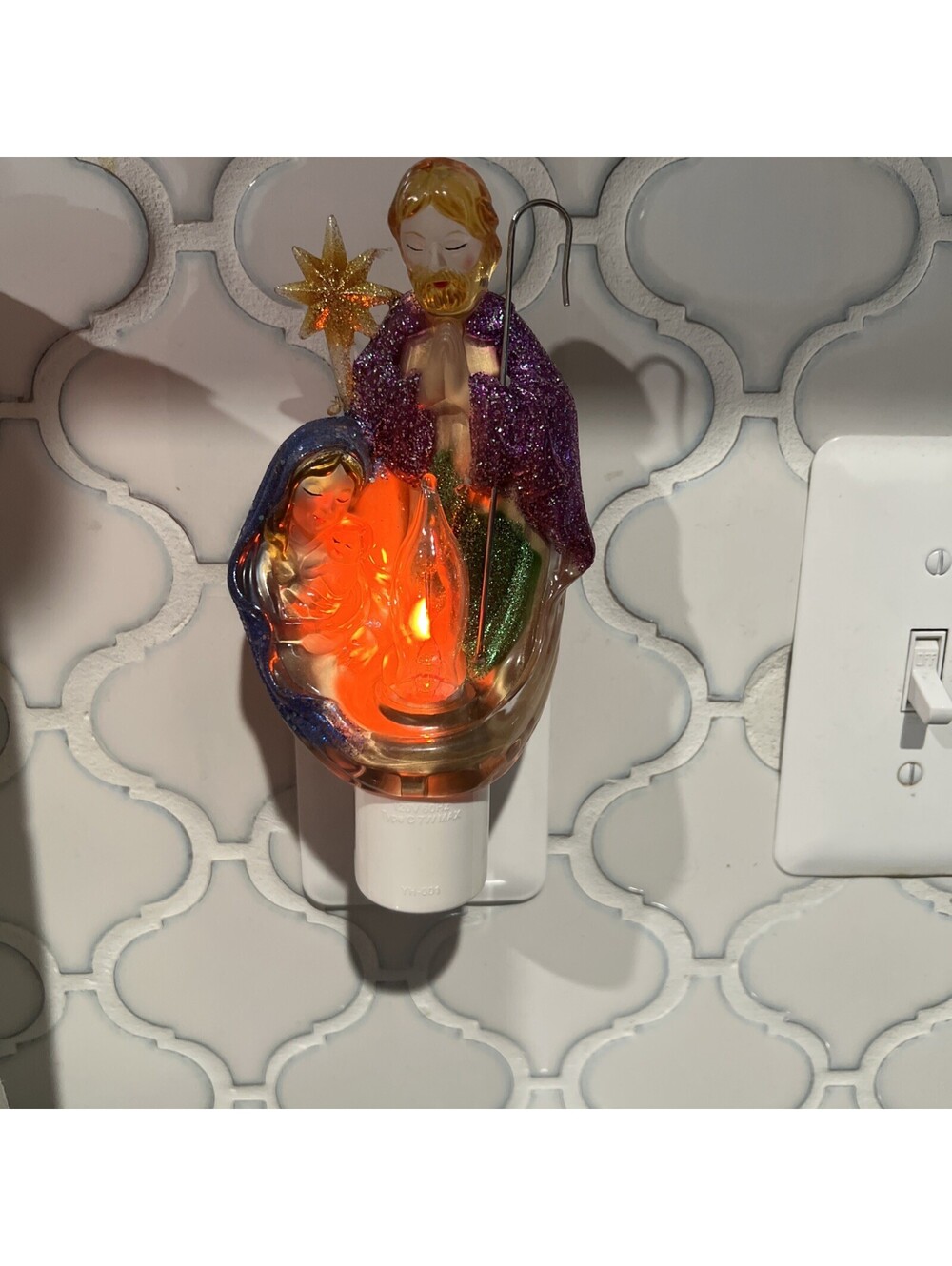 Midwest Seasons Of Cannon Falls Night Light Nativity Religious Flame Multicolor